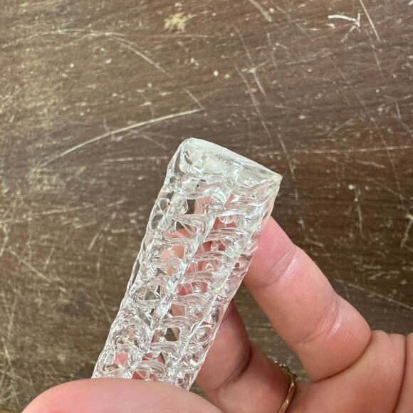 Vintage Blown Spun Glass Single Birthday Candle Keepsake 5 inches tall - Picture 3 of 8